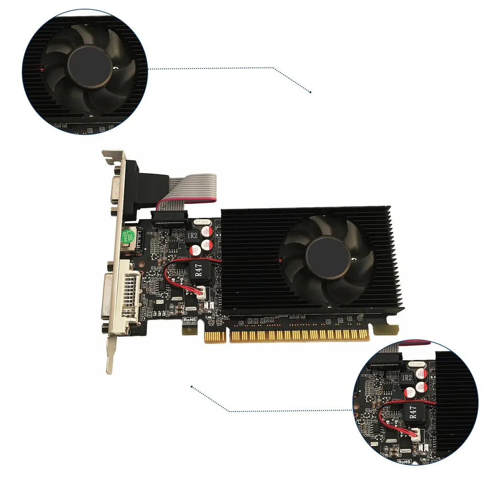 

GT610 1G DDR3 Aluminum Sheet Computer Small Chassis Half-height Graphics Server Small Computer Case