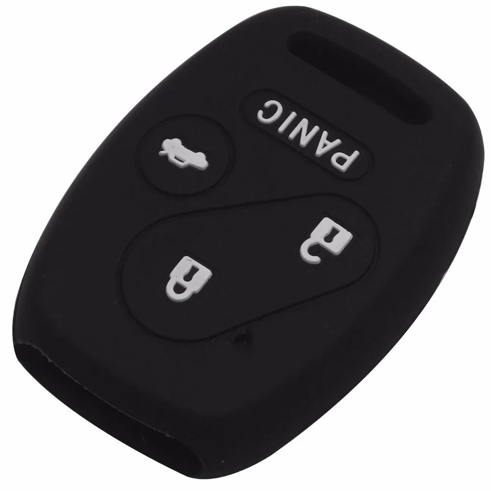 Силиконовый чехол для ключей jingyuqin Honda Accord CR-V Civic Insight Ridgeline 4 кнопки 3 + Новый