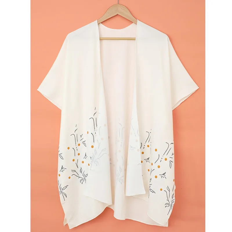 

2021beach cloak cute daisy lightweight kimono blouse ladies clothes vitality girl tops ethnic style windshield swimsuit matching