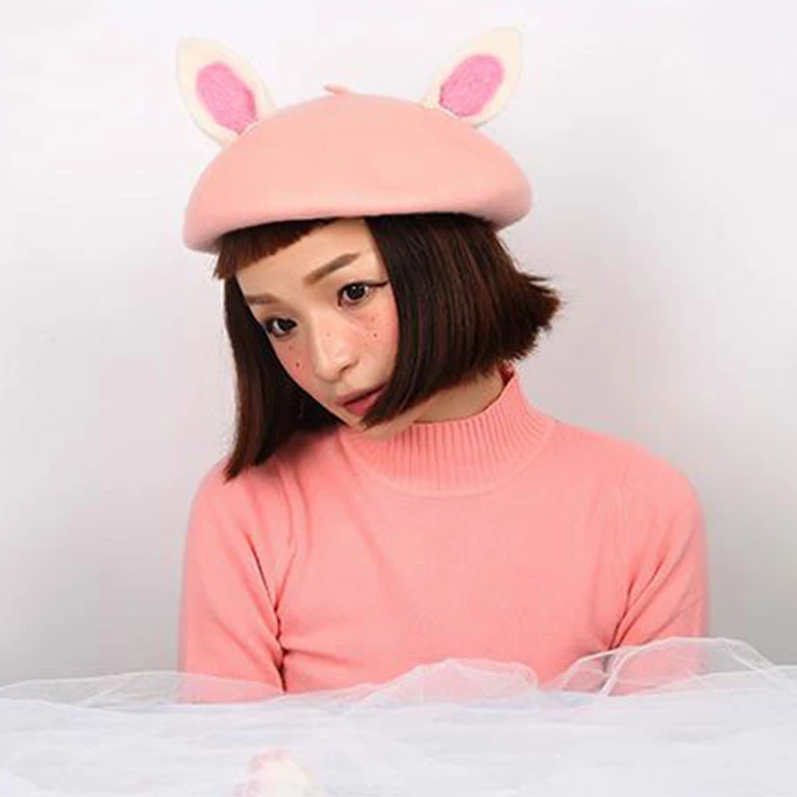 Женские модные шерстяные фетровые береты подарок на день Святого Валентина