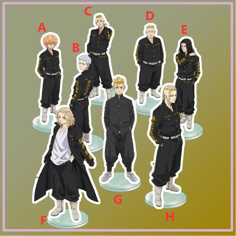 

Anime Stand Tokyo Revengers Sano Manjirou Ryuuguuji Ken Acrylic Figure Display desktop decoration 15cm