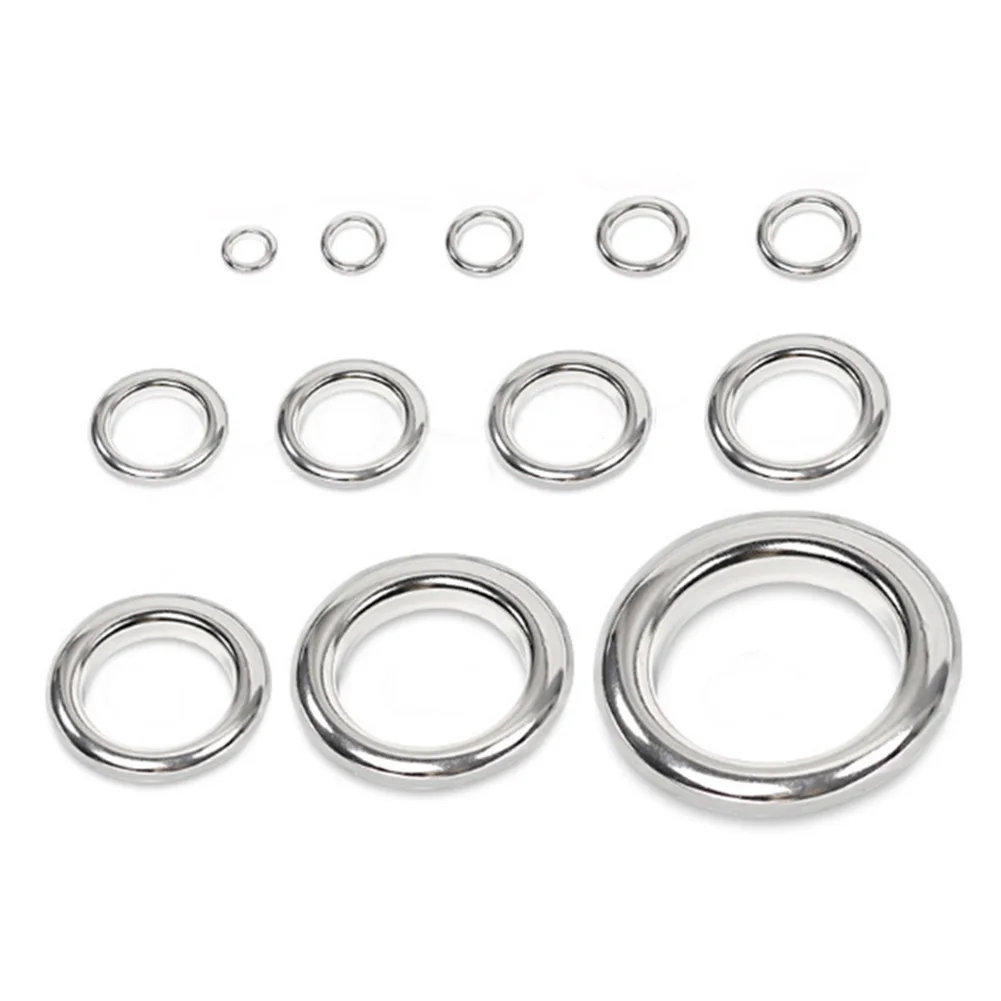 

Seamless O-ring strong ring Stainless steel Silver Solid Small 100pcs