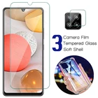 Защитная пленка 3 в 1 для Samsung Galaxy A42 5g A41 A40, Защитное стекло для объектива камеры, Защитное стекло для Samsun Samsug A42 A 42, чехлы, крышка