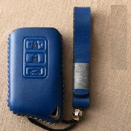 3Button blue Чехол из натуральной кожи с дистанционным управлением для автомобиля Lexus IS200 IS350 ES200 ES250 ES300H GS200T GS300H NX300 RX200 RX450 LX Keys - Название цвета: 3Button blue