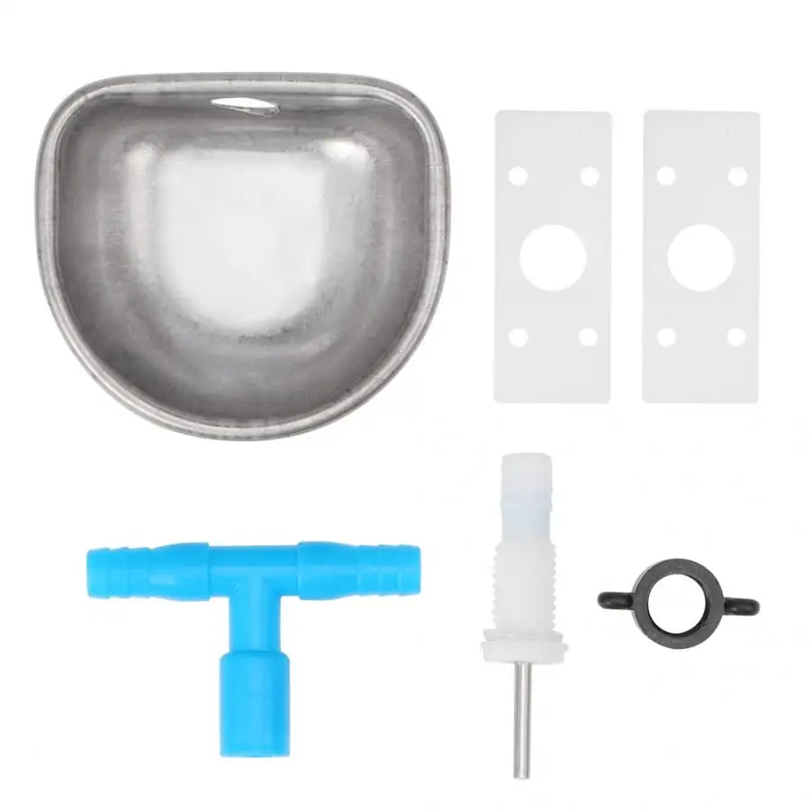 5 шт. миски из нержавеющей стали автоматическая чаша для поилки с кроликом