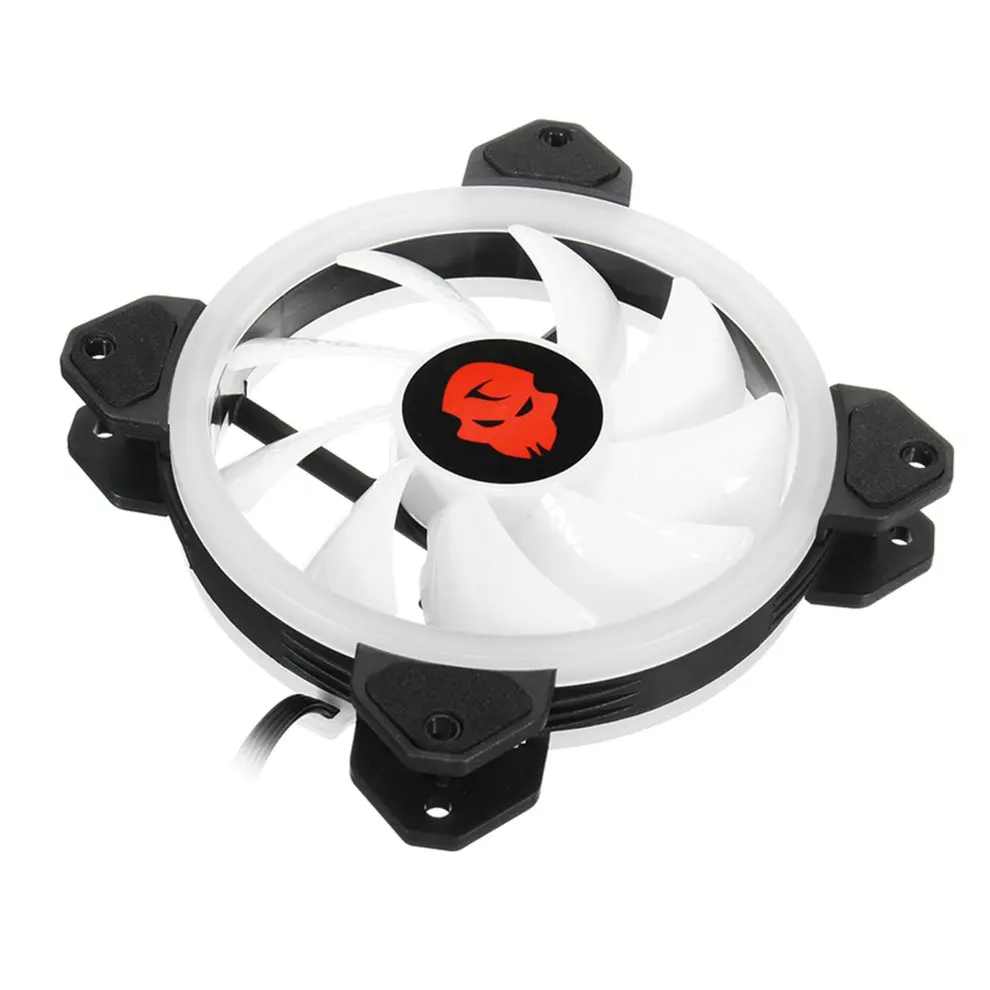 

6pcs 120mm Computer PC Cooler Cooling Fan Double Ring RGB LED Fan With Remote Control 366 Modes For CPU