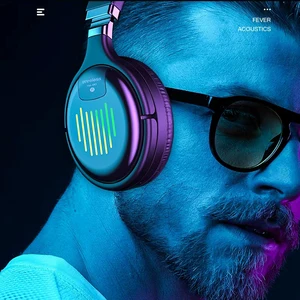 wireless bluetooth headphones with microphone gaming headset bluetooth 5 0 3d stereo foldable led light tf card for mobile phone free global shipping