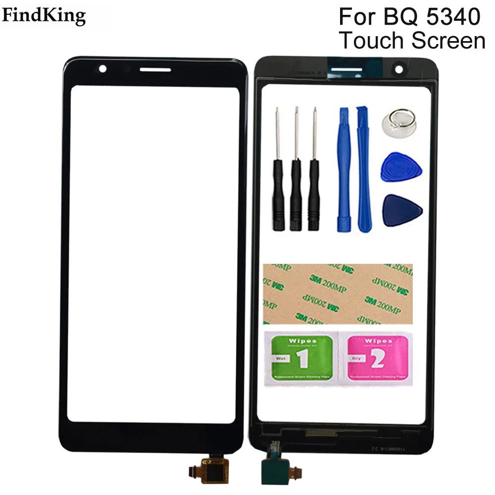 

5.3'' Touch Screen Mobile Phone Touch Panel Sensor For BQ 5340 BQ-5340 Touch Screen Front Glass Tools 3M Glue