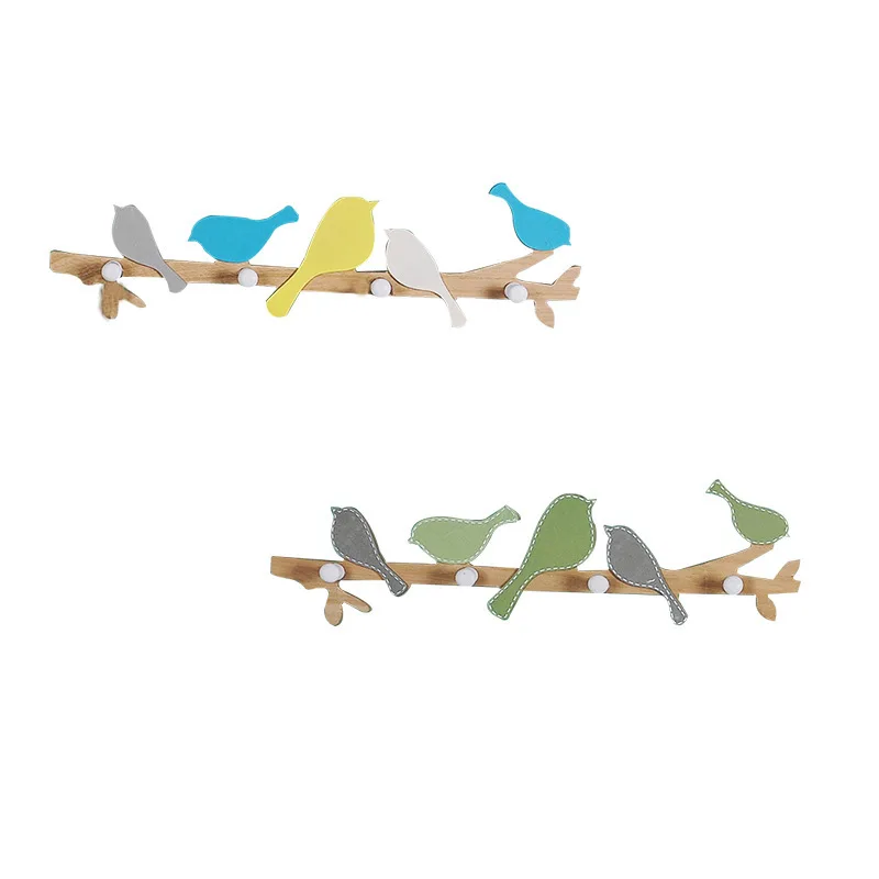 

1PC Wall Decorations Home Accessories Living Room Hanger Wood Bird Key Bedroom Coat Hat Clothes Towel Hooks Handbag Holder Decor