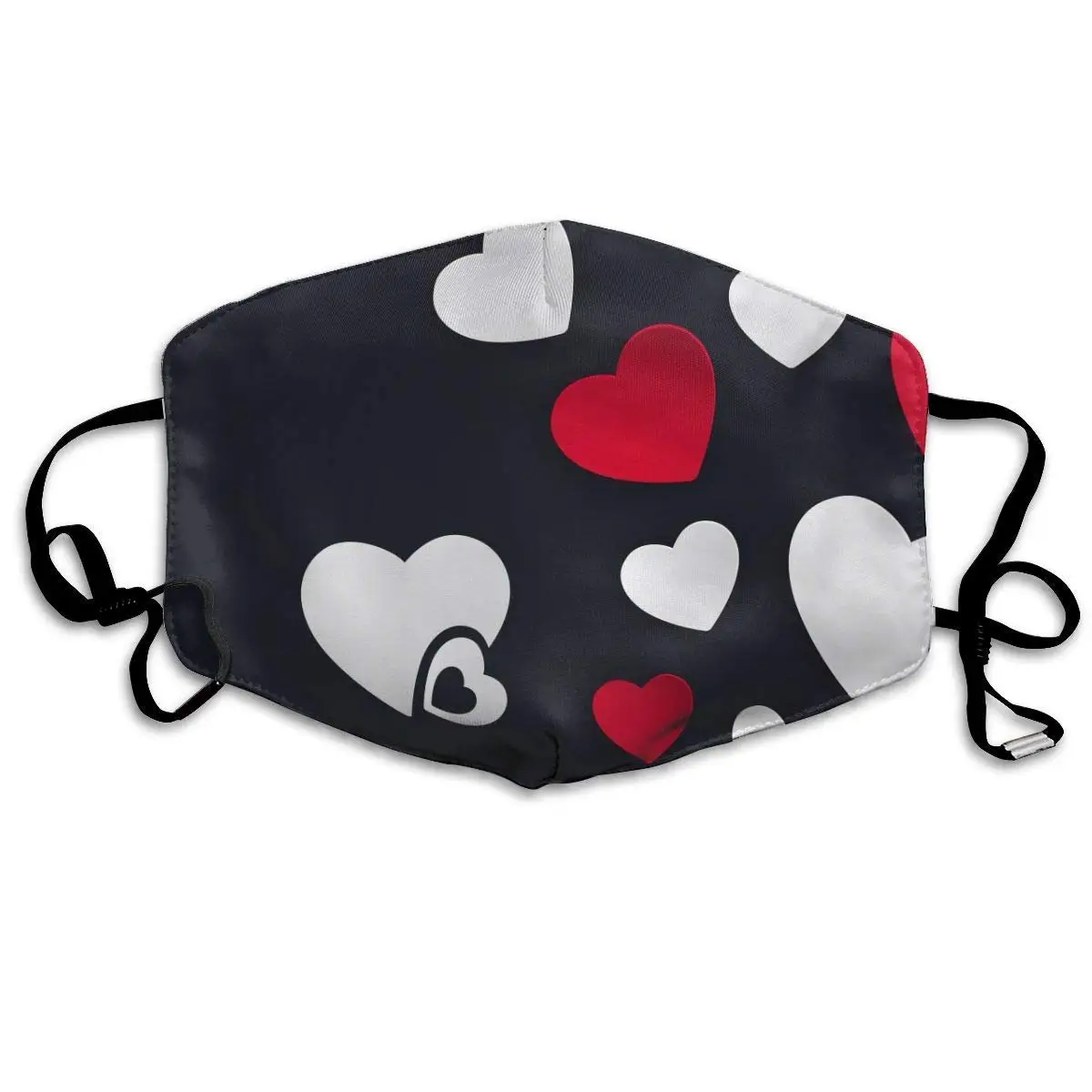 

Mouth Mask Letter And Heart Print Print Masks - Breathable Adjustable Windproof Mouth-Muffle, Camping Running For Women And Men