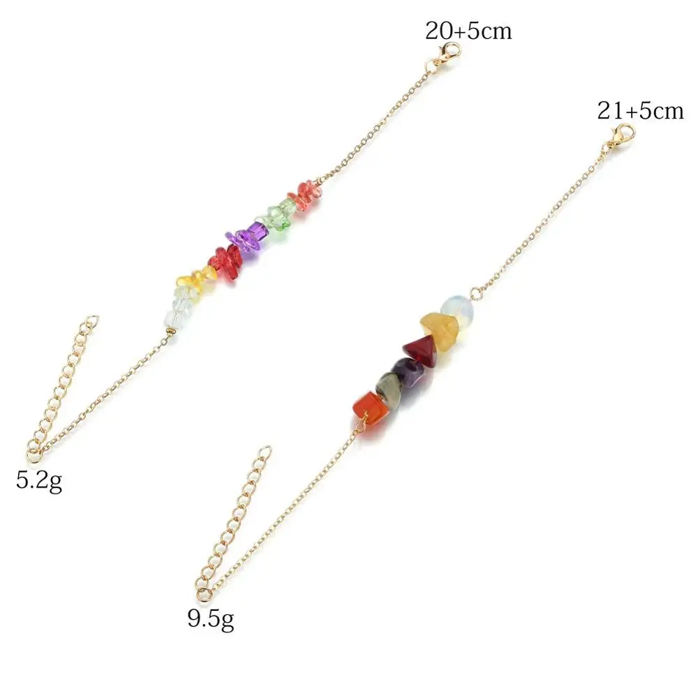 Женские браслеты из натурального камня асимметричные на запястье с кристаллами