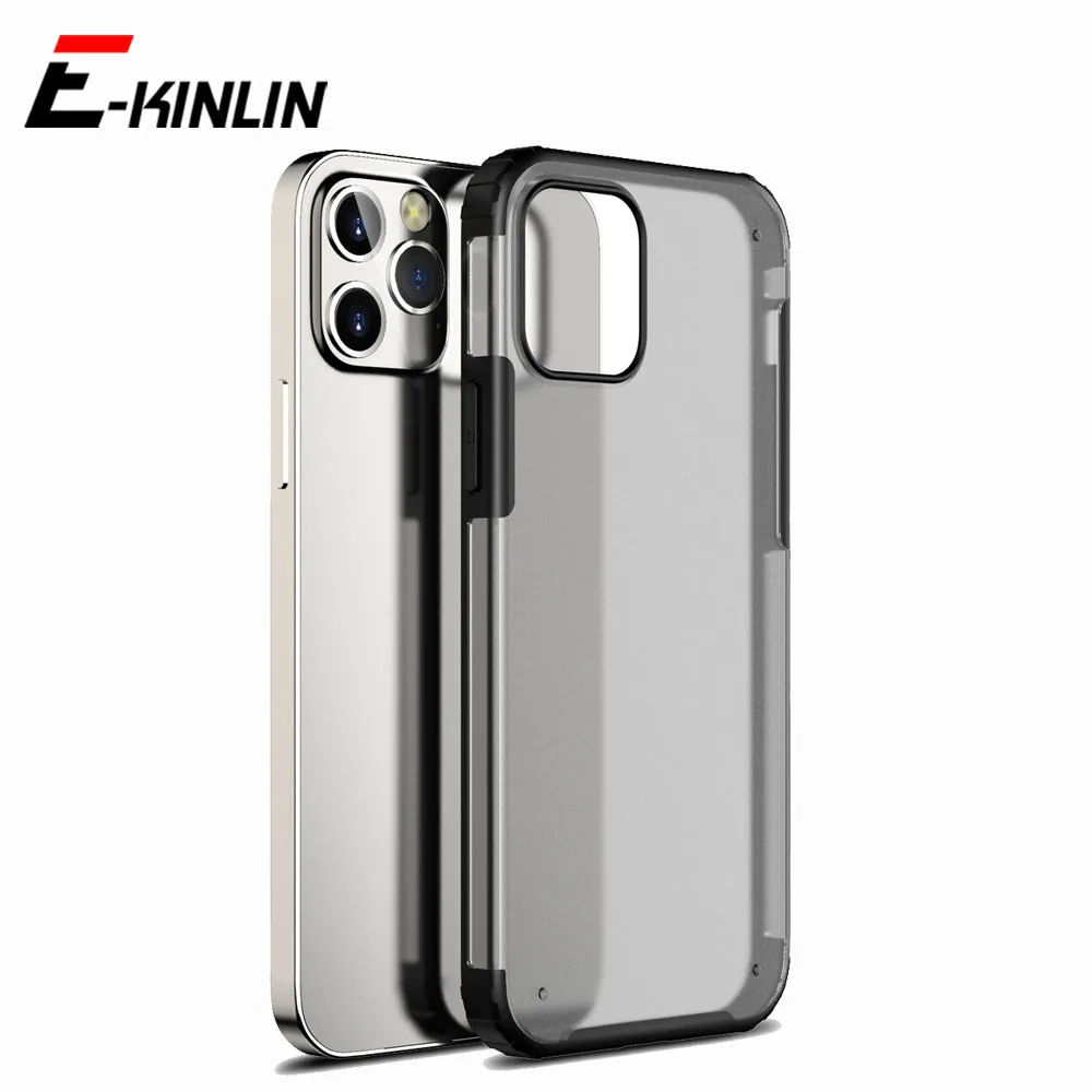 

Matte Armor Phone Case For iPhone 13 12 mini 11 Pro XS Max X XR 8 7 Plus SE 2020 Soft TPU Hard PC Protection Silicone Back Cover