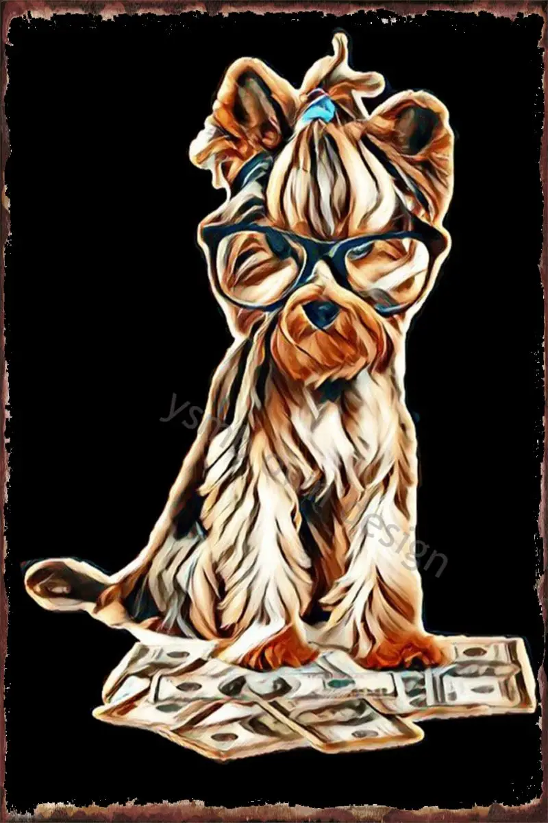 

Оловянная табличка для оплаты денег за собаку, декор для стен, винтажный металлический Ретро знак для художественного кафе, паба, дома, клуб...