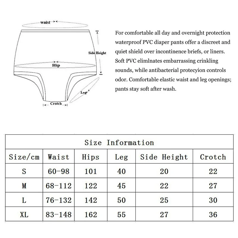 

ABDL adult diapers onesize blue incontinence panties PVC reusable adult baby pants diaper plastic pants plus 1 adult pacifier