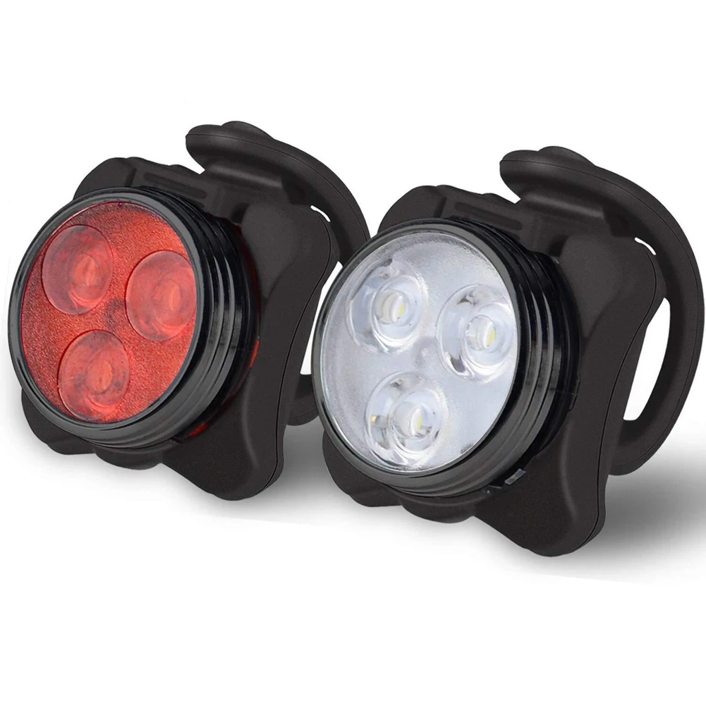 

2Pcs Bike Lights Set Rechargeable Waterproof Mountain Road Bike Lights Mountain Bike Accessories Bicycle Lights Front and Rear