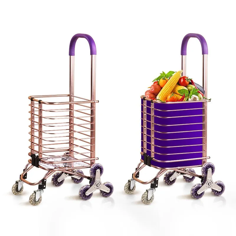 Тележка для покупок овощей маленькая тянущаяся тележка портативная Бытовая