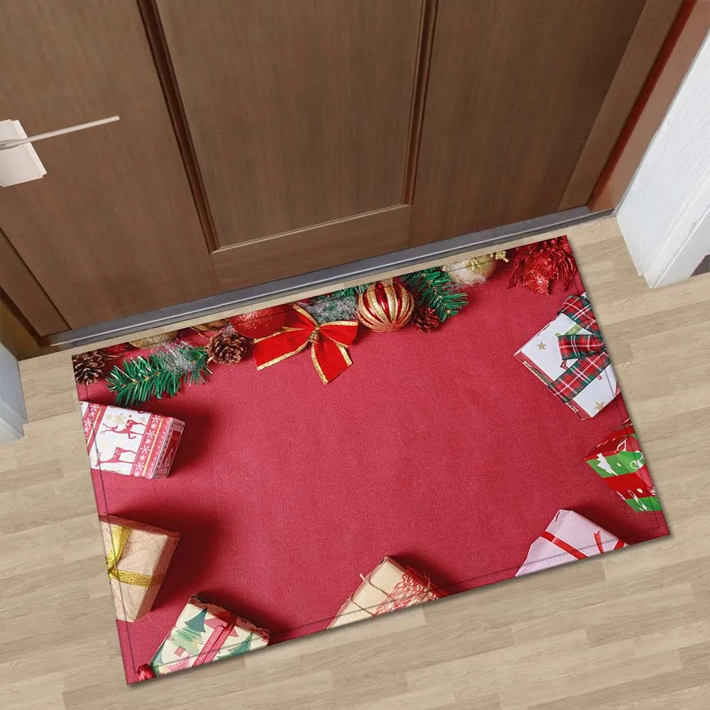 Zeegle напольный коврик с рождественским дизайном нескользящий кухонный для душа