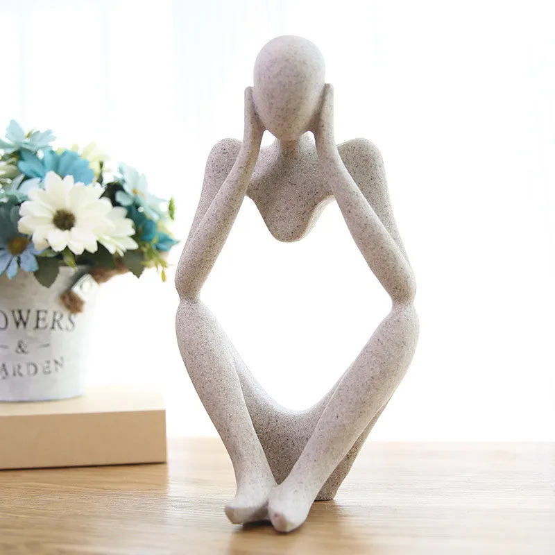 

[MGT]European and American creative home decoration crafts ornaments thinkers abstract figures statues