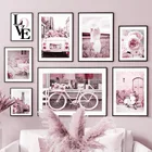 Картина на холсте с рисунком в скандинавском стиле