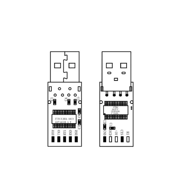 Ftdi ft232r usb rs232 Серийный адаптер совместим с ftdi DS_USB_RS232_PCB | Компьютеры и офис