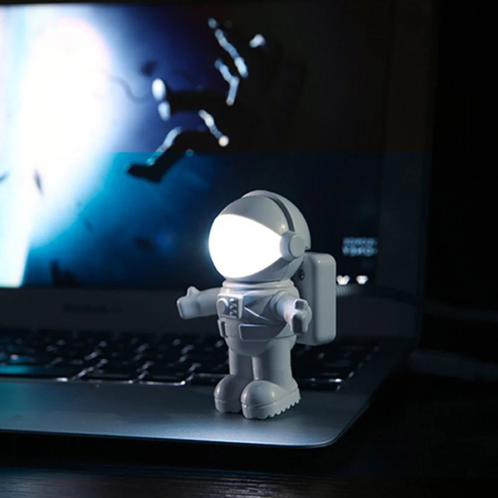 Astronaut LED Night Light Creative Flexible USB Powered Spaceman Lamp Eye-Care Reading For Computer Laptop PC | Лампы и освещение