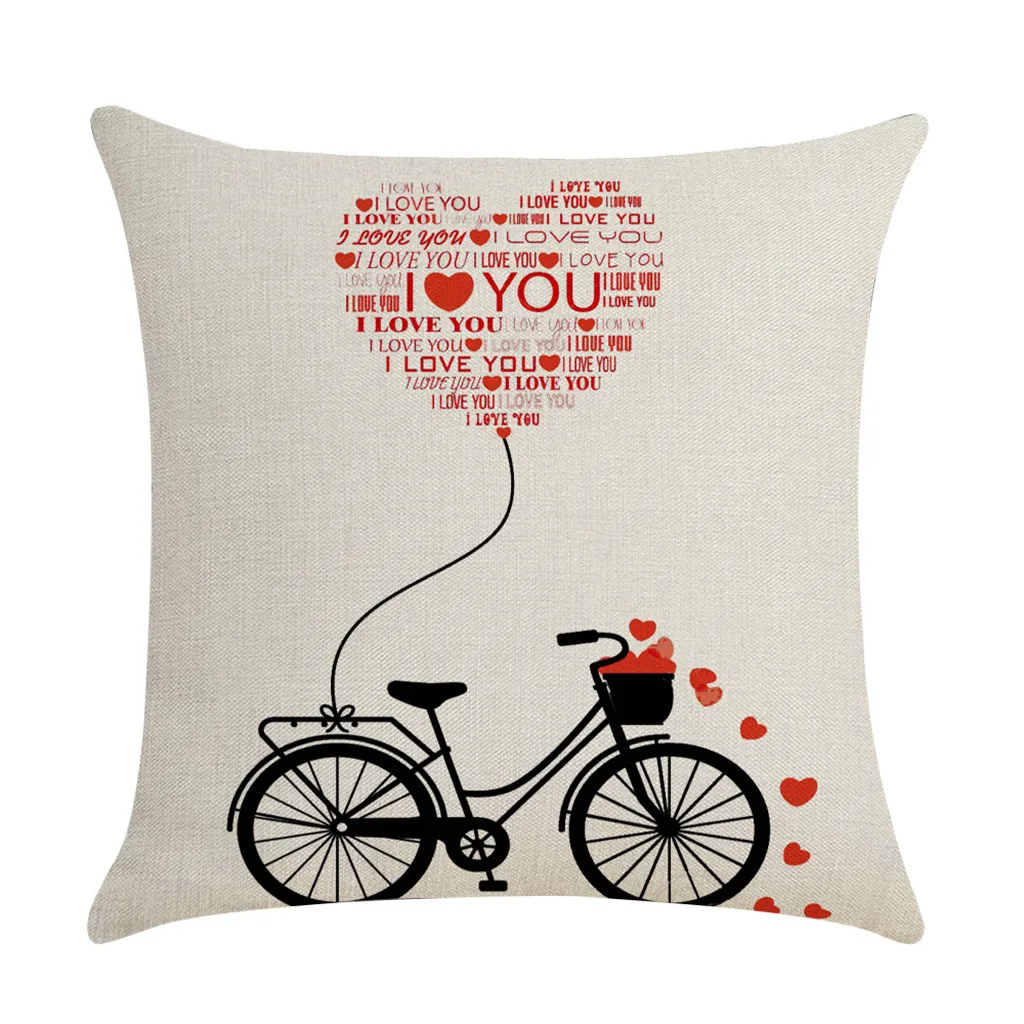 Льняная Наволочка на День святого Валентина 2021 романтичная наволочка с принтом