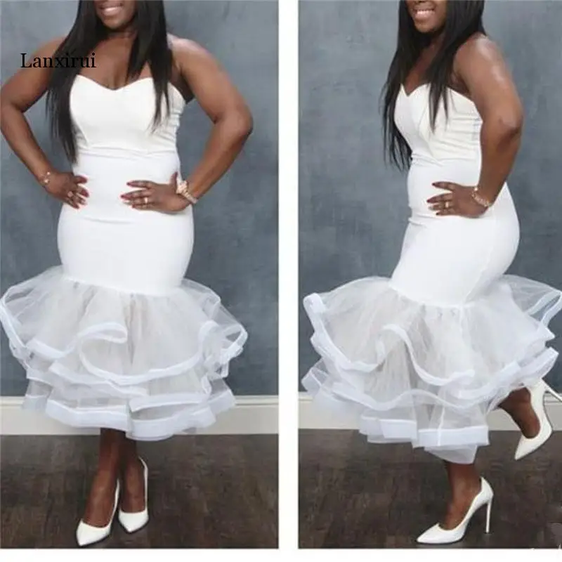 

Summer Fall Strapless Sexy White Dress Women Mesh Tulle Mini Dresses Party Club Tutu Dress