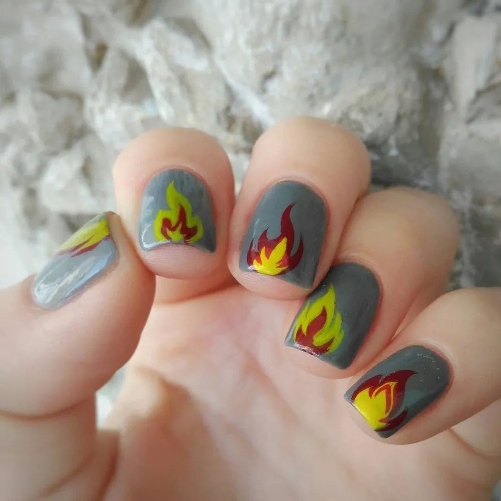 BORN PRETTY Fire пламя ногтей штамповки пластины Blaze-серия прямоугольный шаблон маникюрная пластина с изображениями для нейл-арта экзотический трафарет
