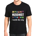 Новая футболка с принтом, с круглым вырезом, медитация, Йога, натуральный буддийский нудист, Будда, сделанный на заказ хлопковый мужской топ с коротким рукавом