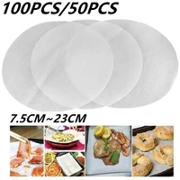 10050 pcs round baking paper circle parchment paper liner bbq oven patty hamburger paper cake non stick baking bbq tool