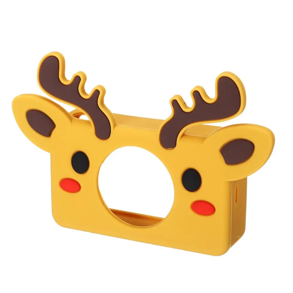 Deer 8MP 1080P HD Детская цифровая камера перезаряжаемая камера s детские игрушки с милым животным защитный чехол Рождественский подарок для девочек - Цвет: Deer