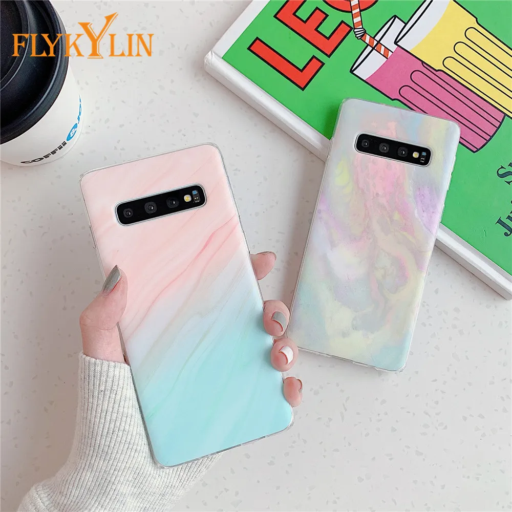 Радужный градиентный силиконовый чехол для Samsung Galaxy A51 A71 A50 A40 A70 A30S S10 S9 S8 Note 20 10 Plus
