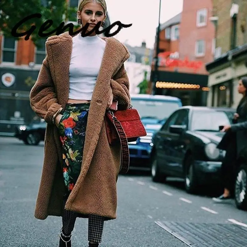 Куртка женская оверсайз из искусственной овечьей шерсти на осень/зиму 2019|Куртки