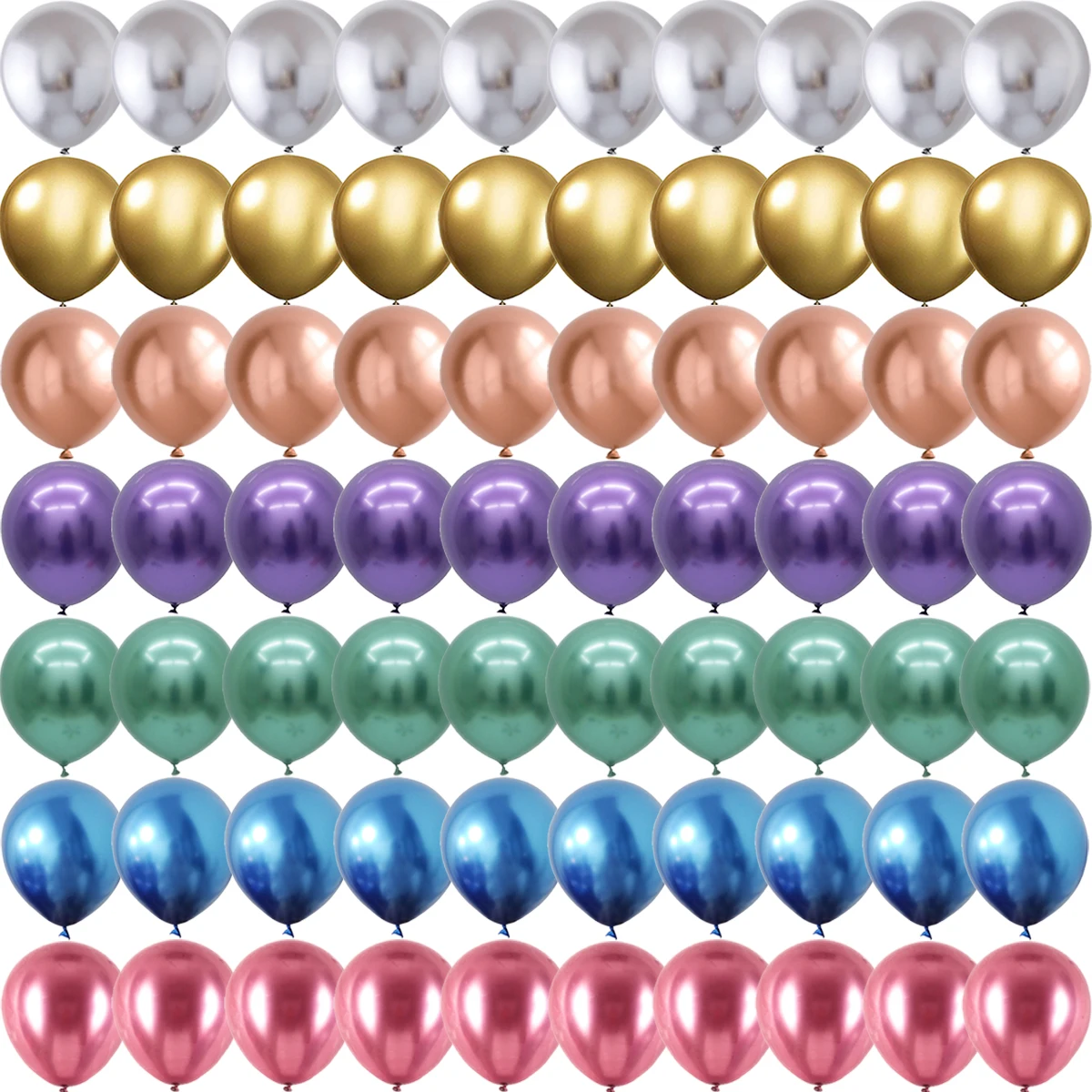 

40PCS Gold Sliver Latex Valentine's Day Balloons Metallic Gender Reveal Globos Baby Shower Wedding Birthday Party Decor
