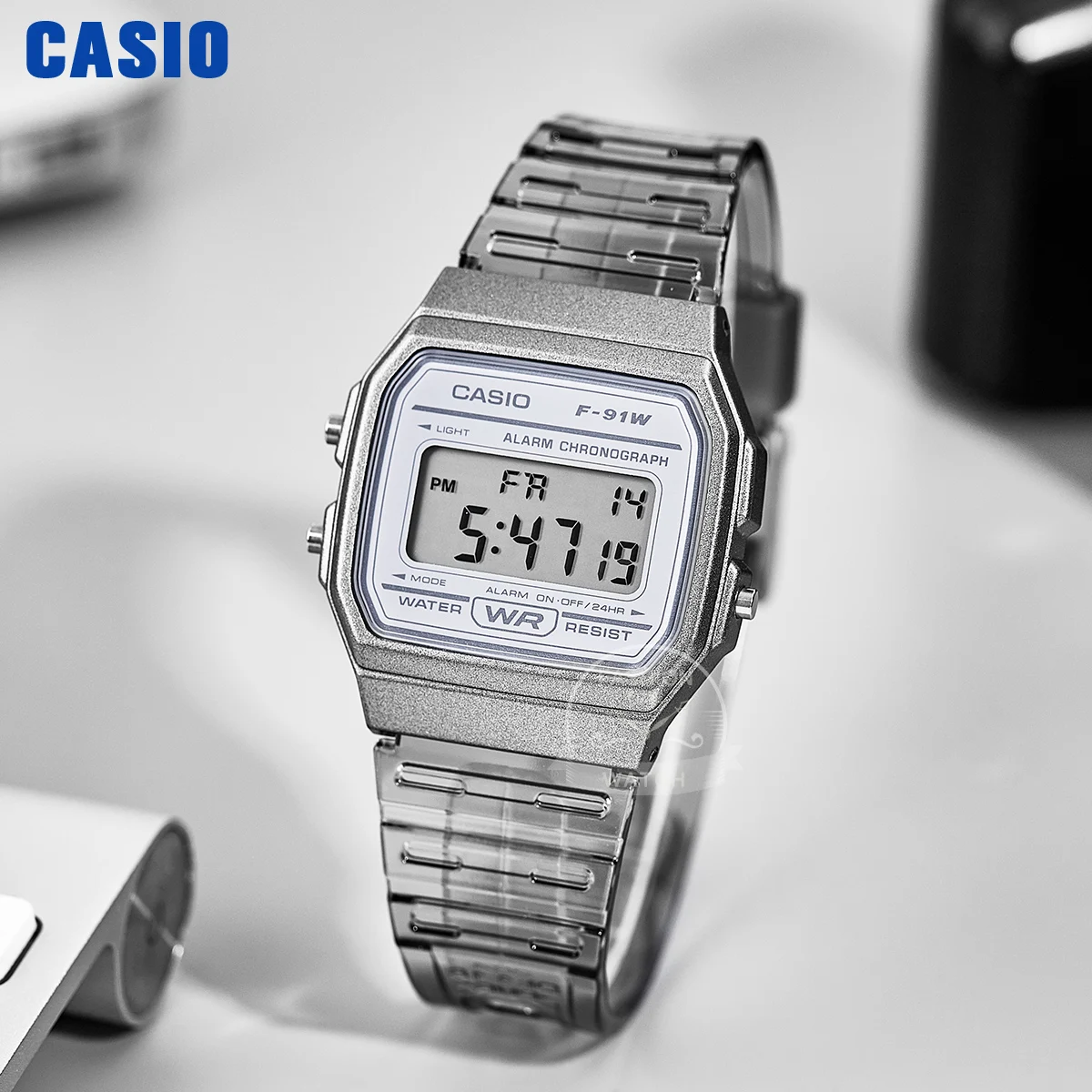 Casio Men Women Watches Casual Transparent LED Digital Sport Watch Lover s Gift Clock Waterproof Children Kid s Wristwatch F-91W