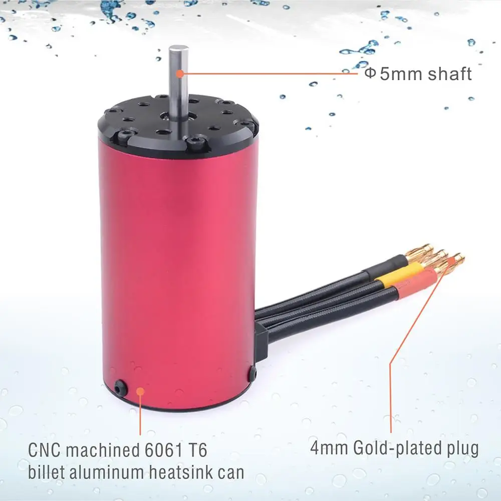 Surpass Hobby KK Waterproof ESC Brushless Motor Combo 4076 1350/1500/2000/2250KV with 120A for 1/8 RC Car Drift Racing | Игрушки и хобби