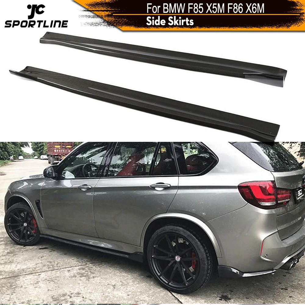 Углеродного волокна сторона юбки полоса для установки губы BMW F85 X5M F86 X6M M TECH SPORT 2015