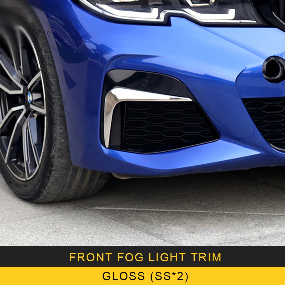

CarMango for BMW 3 Series G20 2020 Car Styling Front Fog Light Lamp Decoration Cover Trim Frame Sticker Exterior Accessories