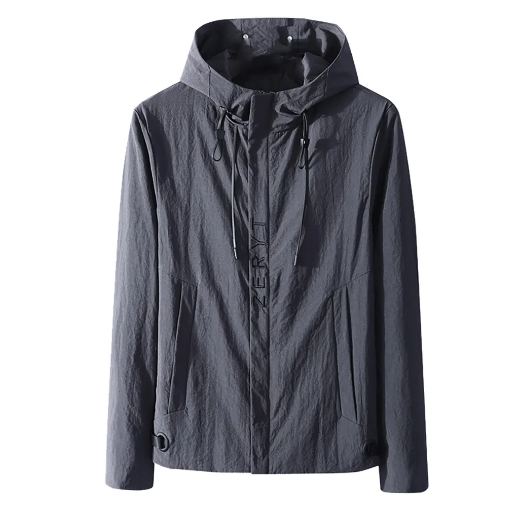 SAGACE 2020 осеннее Новое модное мужское пальто ветровка тонкое с капюшоном