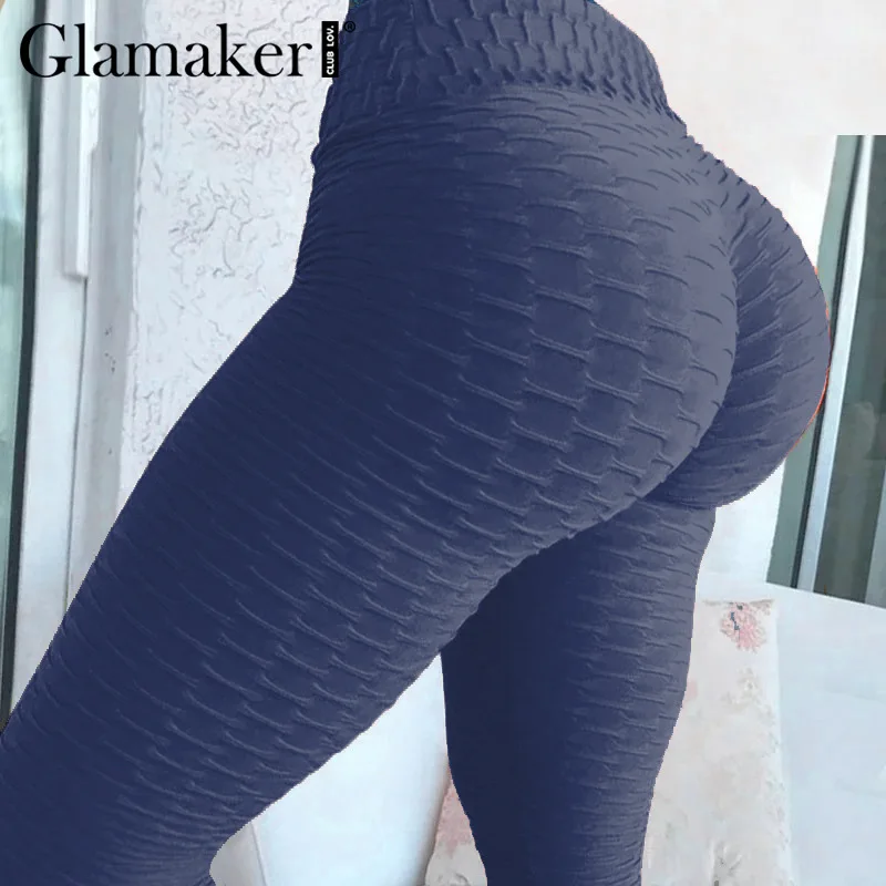 

Glamaker Neon green high waist fitness legging Women white workout leggings push up Fashion sports black jeggings pants ladies