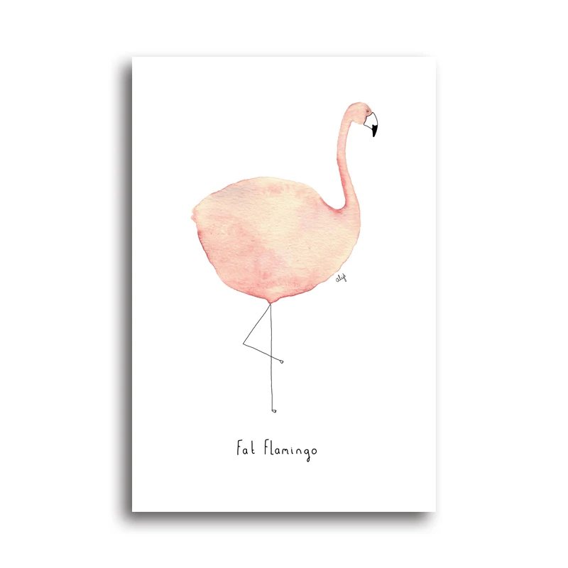 

Pink Birds and Lovely Sheep Modern Wall Art Canvas Painting Nordic Posters And Prints Wall Pictures For Living Room Decor