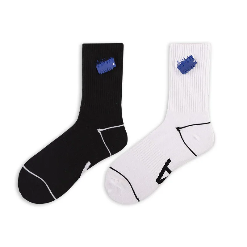 

ADER Socks High Quality Men's and Women's Blue Letter Label Sewing Socks Breathable Sports Street Trend Fashion Socks