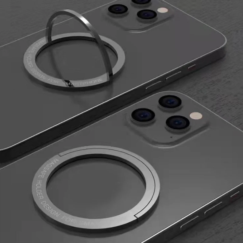 magnetic ring phone holder portable round metal business lazy stand foldable desk stable bracket for tablet samsung iphone 12 free global shipping