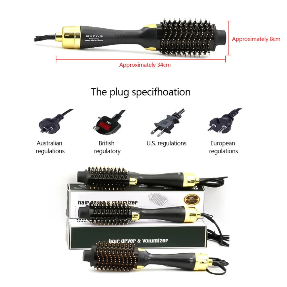

3 In 1 Hair Dryer Straight Hair Curling Hair Brush Hot Air Brush Setting Device Hot Air Comb Professional Hair Styler Comb