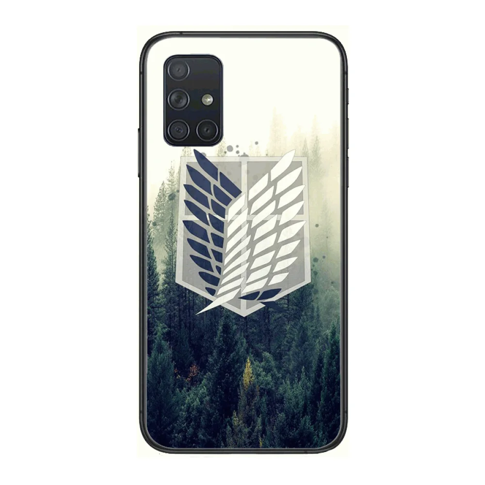 

Anime attack Phone Case Hull For Samsung Galaxy A 50 51 20 71 70 40 30 10 E 4G 5G S Black Shell Art Cell Cover