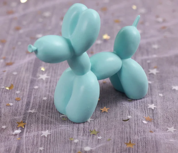 Полимерная Ремесленная скульптура маленький воздушный шар собака домашнее