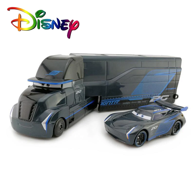 

Disney Racing Car Story 3 Black Storm Jackson Container Car Car Toy Alloy Car Truck Uncle Michael Toys Simulation Model Car