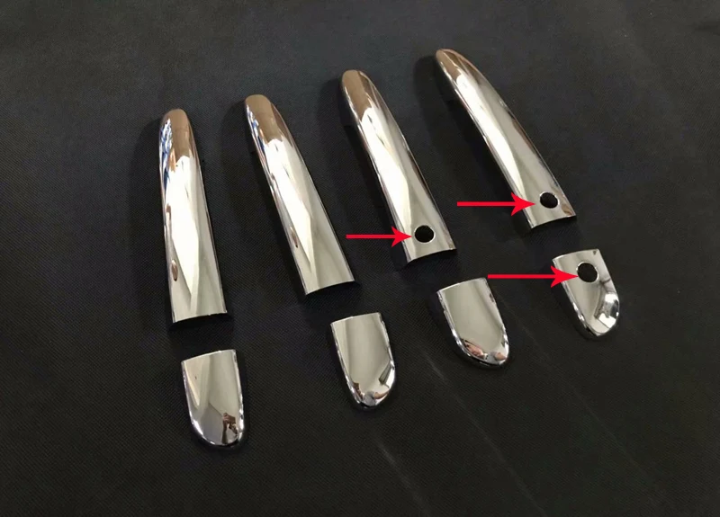Left drive 3 Hole Для Mazda CX-5 CX5 CX-8 CX8 CX-9 CX9 автомобильные аксессуары ABS Хромированная дверная ручка Крышка отделка - Цвет: Left drive 3 Hole