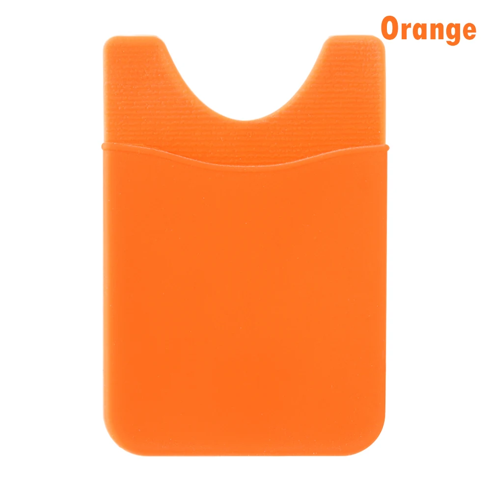 orange 1 шт. унисекс Мягкая силиконовая эластичная палочка клеящиеся карточки карманный мобильный телефон задняя карта держатель кошелек Чехол универсальный наличные ID Чехол - Цвет: orange