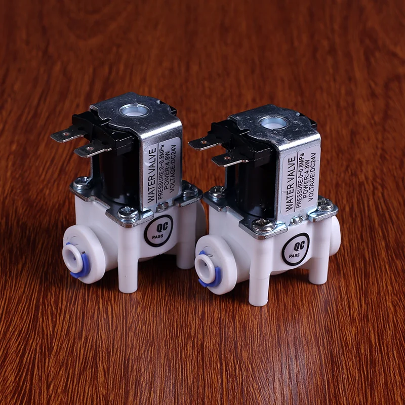 Пластиковый Соленоидный клапан 1/4 'ɳ/8'' OD PE трубка NC Электромагнитный 24V DC